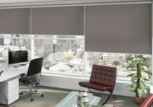 Grey Office Roller Blind v3
